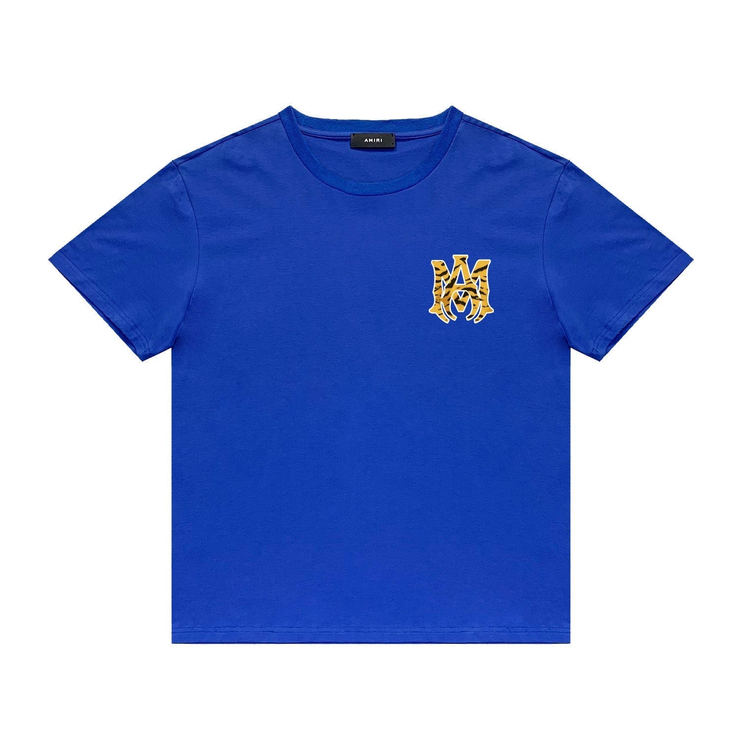 Amiri T Shirt Tiger Pattern Letter Print Casual round Neck Short Sleeve T-shirt
