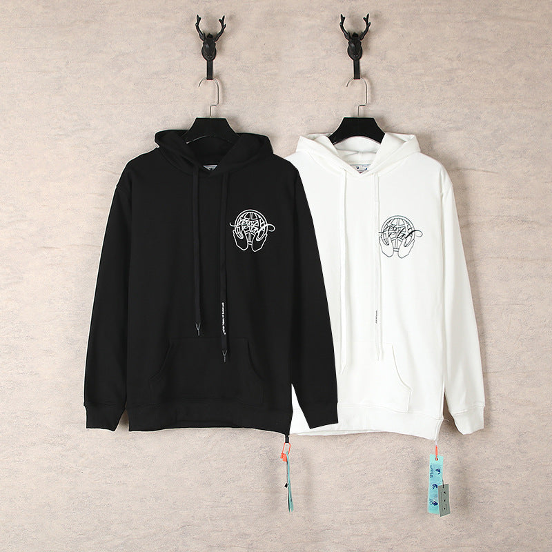 OW  hoodie palm arrow print hoodie