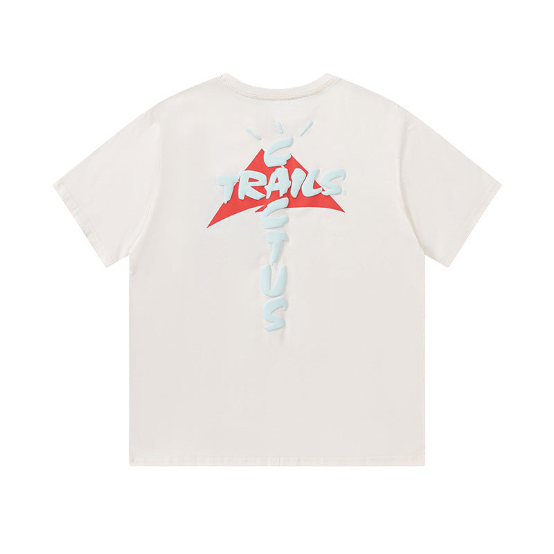 Travis Scott T-Shirt Short Sleeve T-Shirt Loose Summer Casual T-Shirt