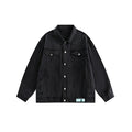 Unisex Jacket Spring and Autumn Denim Jacket Men and Women Couple Loose Casual Polo Collar Jacket