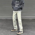 Men Jeans Vintage Jeans Summer Distressed Straight Bootleg Pants