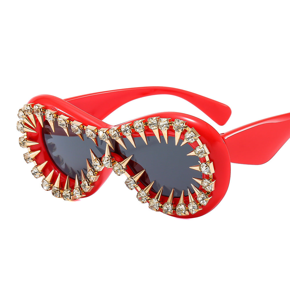 Trendy punk glasses one piece