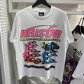 HS T Shirt Abstract Printing Casual Loose