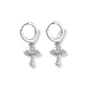 Earrings Zircon Cross Pendant Earrings Crosses Spectrum