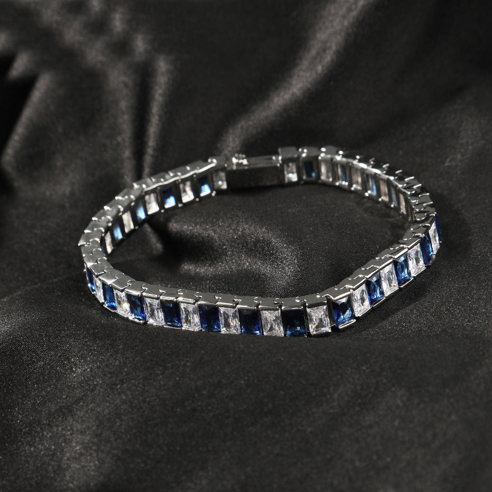 Bracelet Rectangular Zirconium Bracelet with Spring Set Spectrum St. Valentine's
