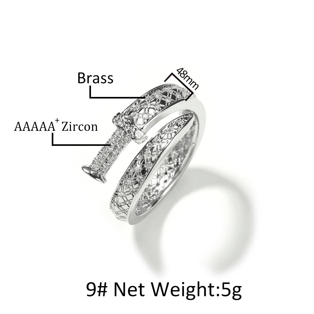 Rings Design Ring Sword Ring Micro Zircon Spectrum