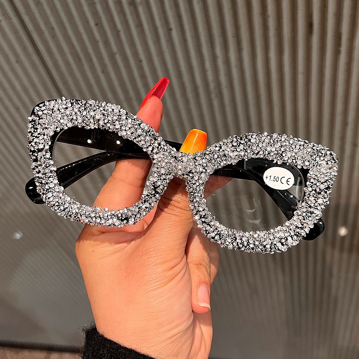 Trendy punk glasses big cat eye retro