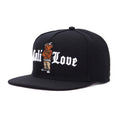 Trendy flat brimmed snapback hats cee love cap adjustable