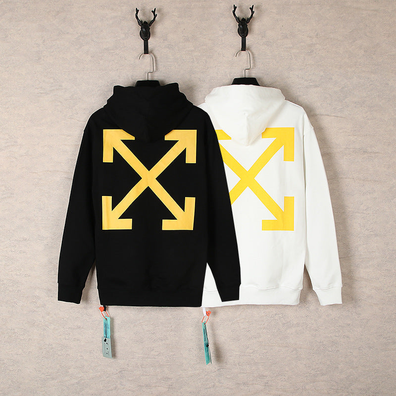 OW  hoodie oil painting series pattern arrow hooded