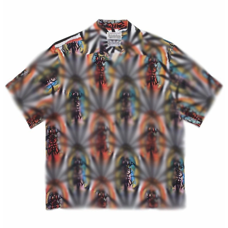 GUILTYPARTIES TIGER Shirts/Cashew flower, heaven Beijing rap Hawaiian short-sleeved shirt