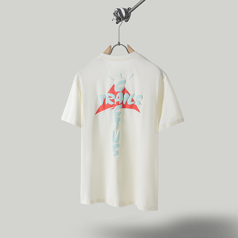 Travis Scott T-Shirt Short Sleeve T-Shirt Loose Summer Casual T-Shirt