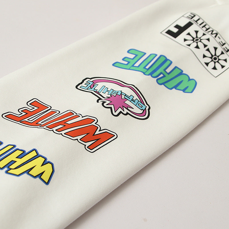 OW  hoodie autumn/winter cartoon pattern arrow