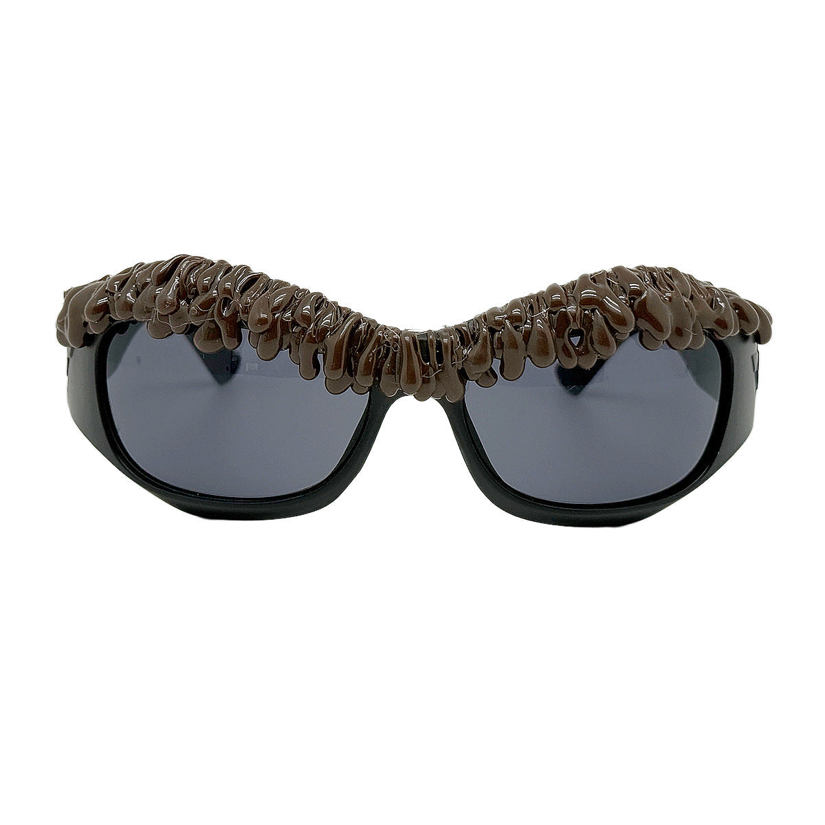 Trendy punk glasses drip plastic