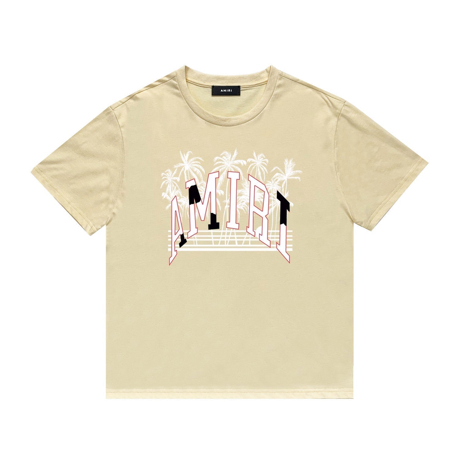 Amiri T Shirt Printed Casual Hip Hop round Neck Short Sleeve T-shirt