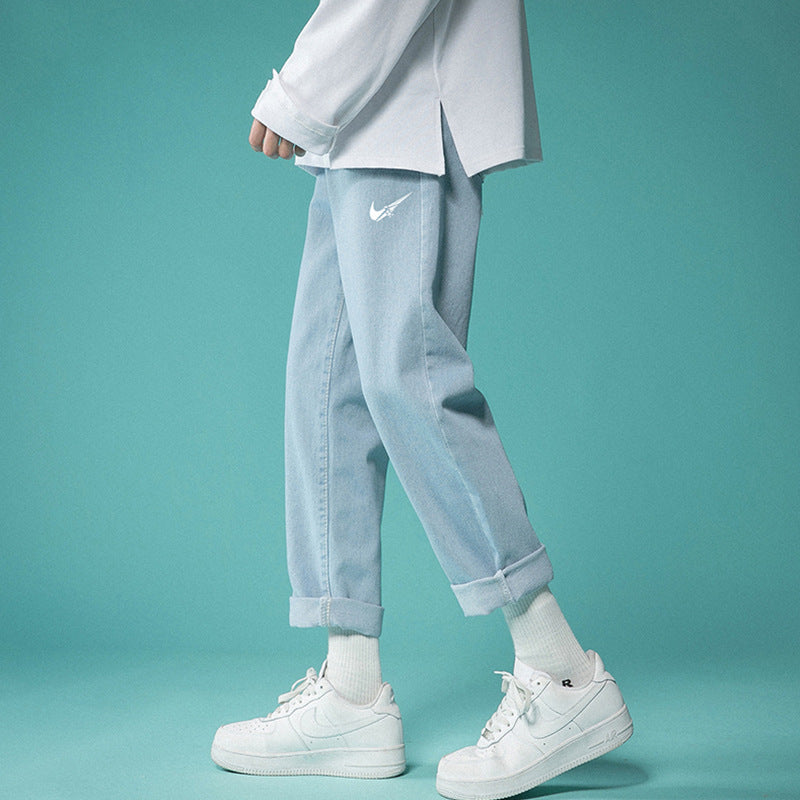 Men Jeans Summer Loose Summer Hip Hop Straight-Leg Pants Pants