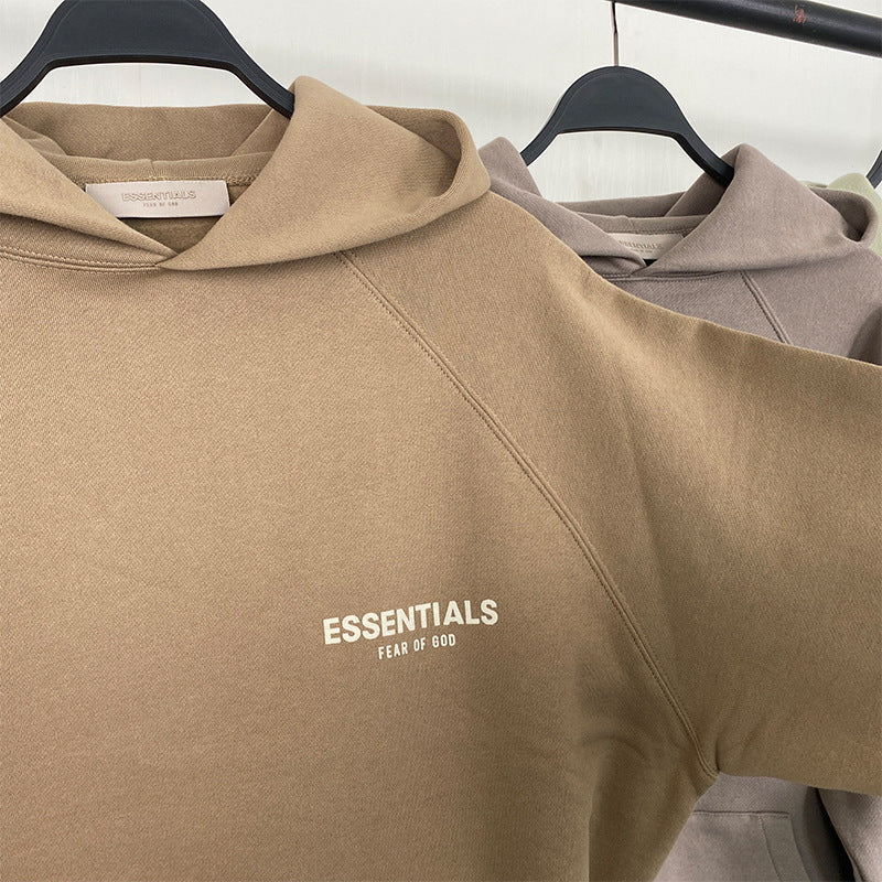 Fog Essentials Hoodie Flocking Logo Fleece Loose Hooded Sweater