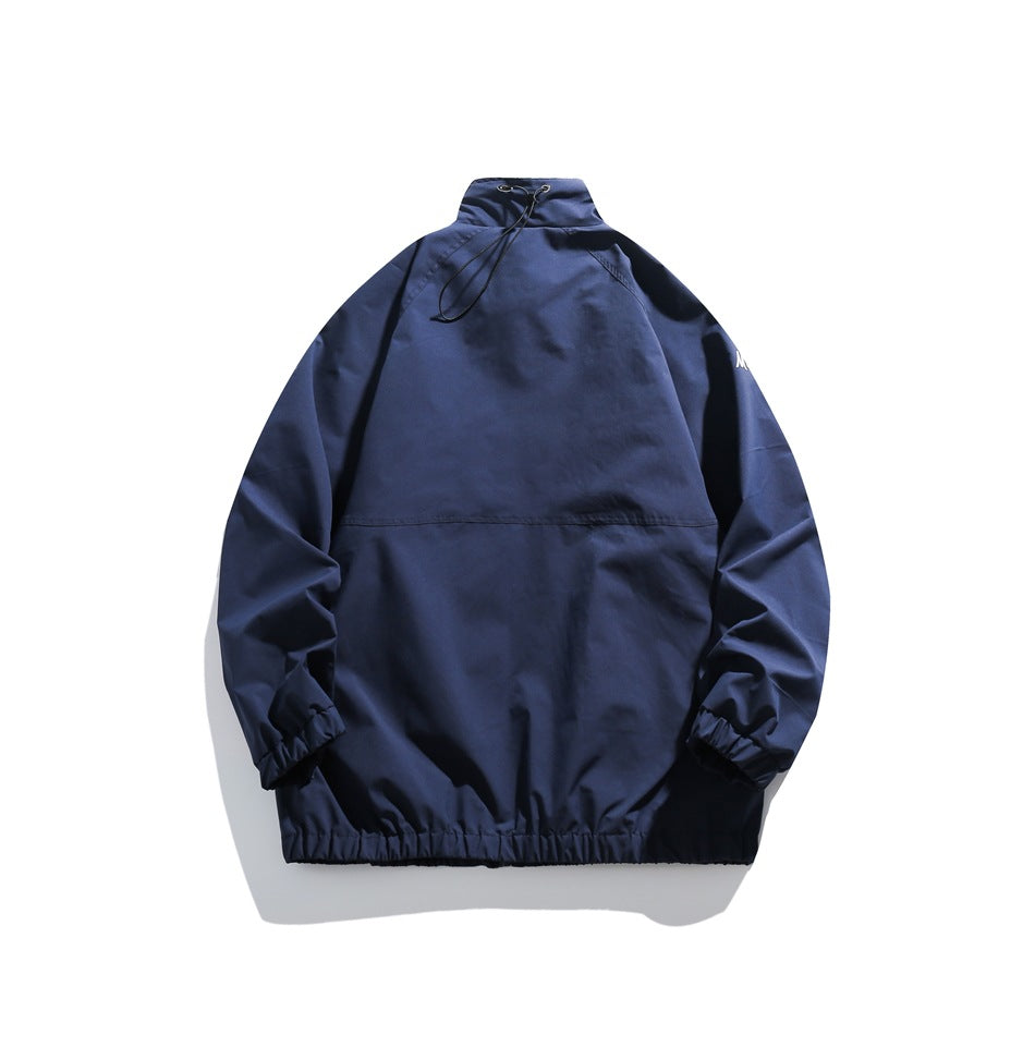 Unisex Jacket Retro Stand-up Collar Jacket