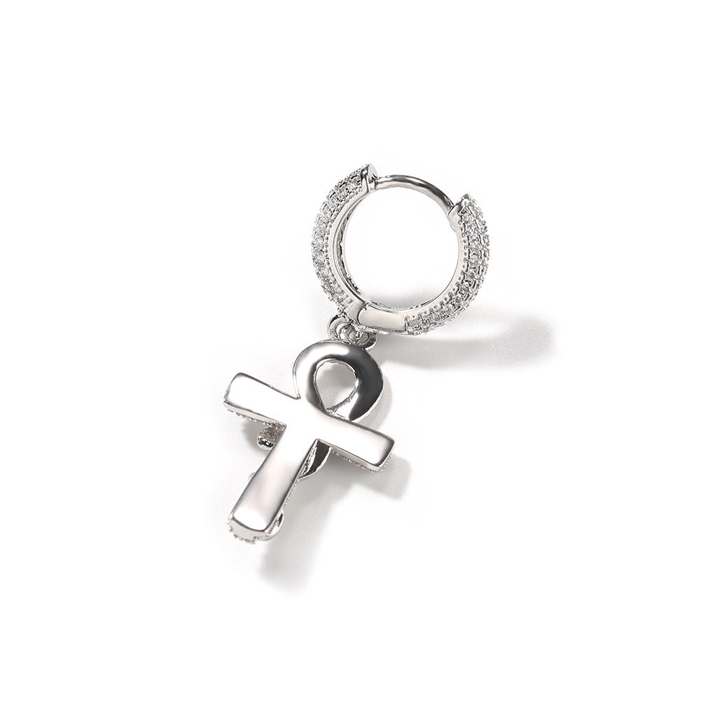 Earrings Zircon Ankh Earrings Ankh Crosses Egypt Pieces