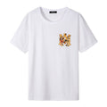 Amiri T Shirt Tiger Pattern Lettered Casual Round Neck