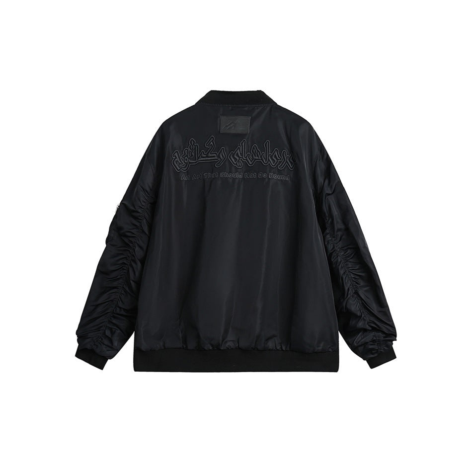 Unisex Jacket Vintage Flight Jacket Men's and Women's Loose Embroidered Jacket