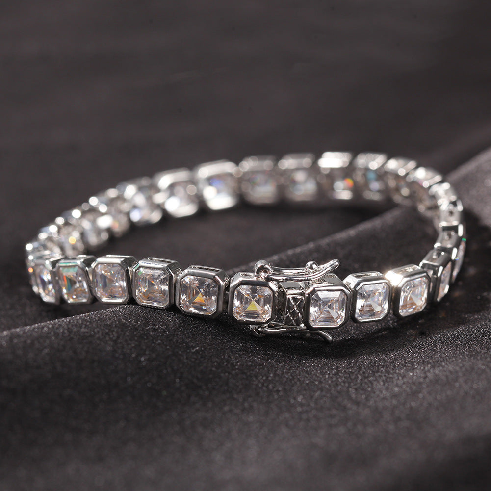 Bracelet Bracelet Copper Zircon Hip Hop Spectrum St. Valentine's