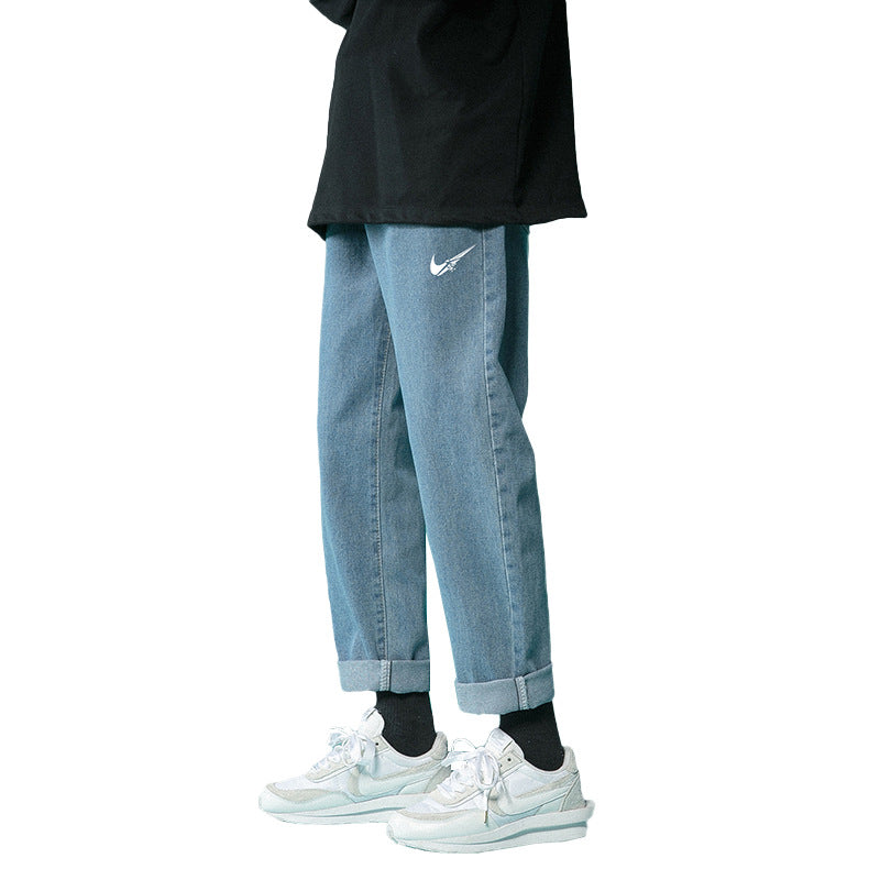 Men Jeans Summer Loose Summer Hip Hop Straight-Leg Pants Pants