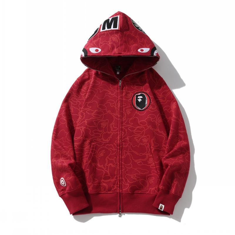 Bathing Ape Hoodie Camouflage Shark Head Zipper