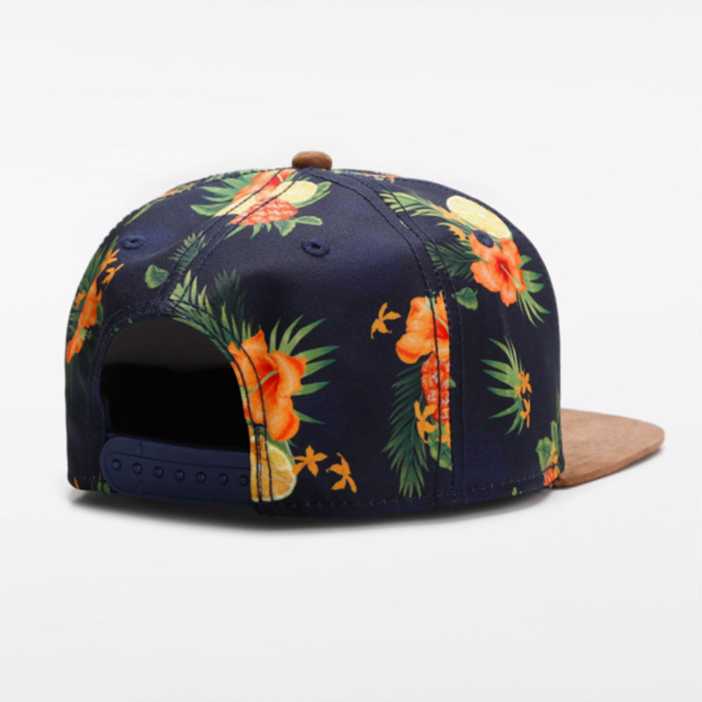 Trendy flat brimmed snapback hats breathable adjustable sunshade