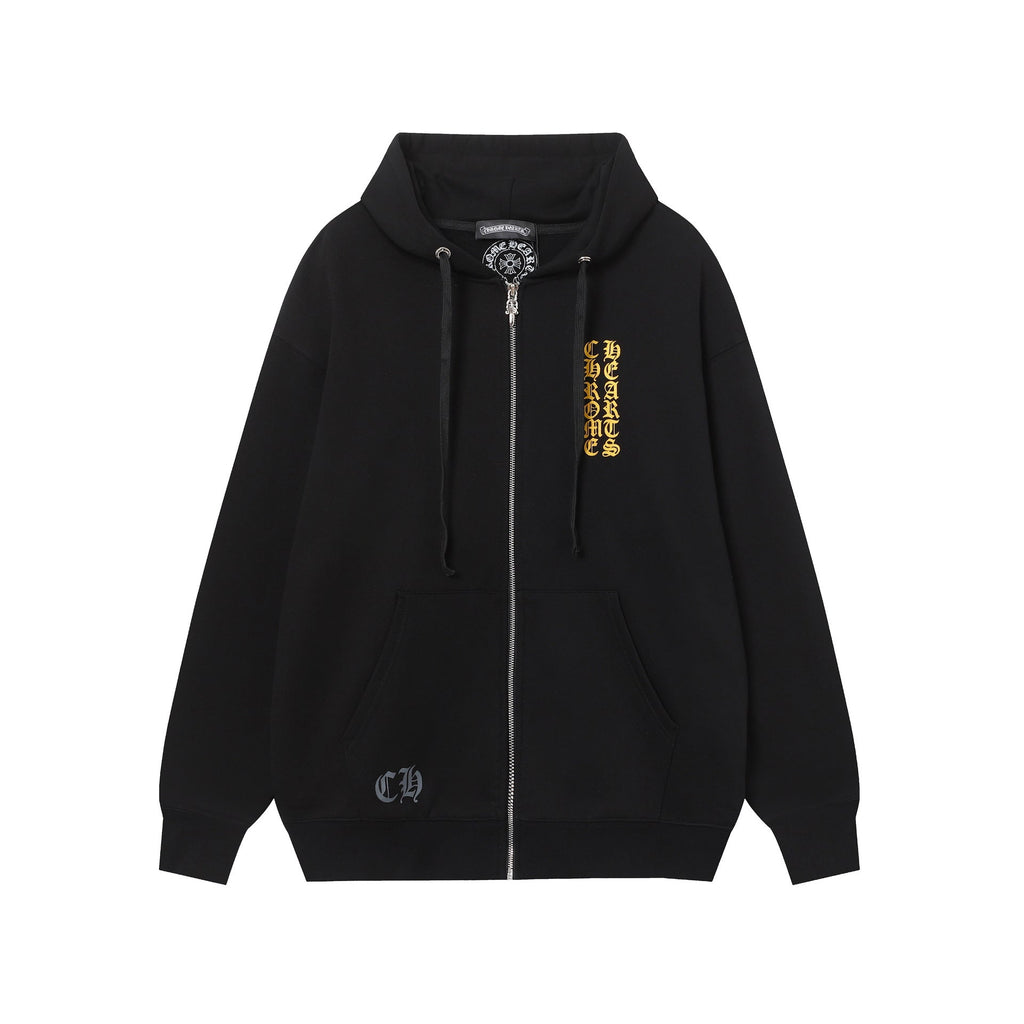 Amirii Heart Hoodie Autumn and winter men and women CH Sanskrit cross full back logo