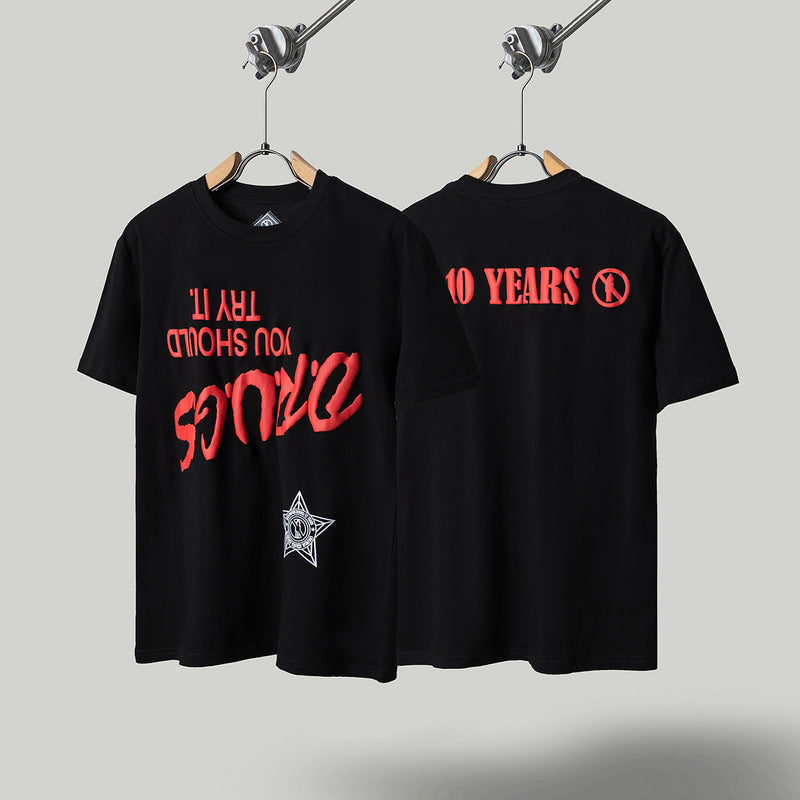 Travis Scott T-Shirt Travis Scott FW24 DAYS BEFORE RODEO Vintage T-Shirt Short Sleeve