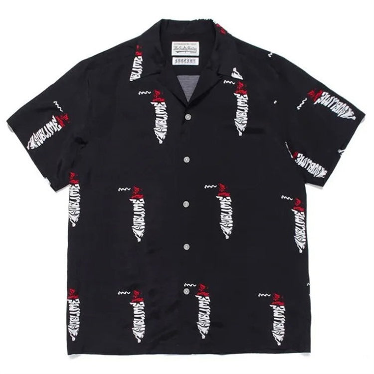GUILTYPARTIES TIGER Shirts joint sublime band, sunflower Hawaiian short-sleeved shirt men and women