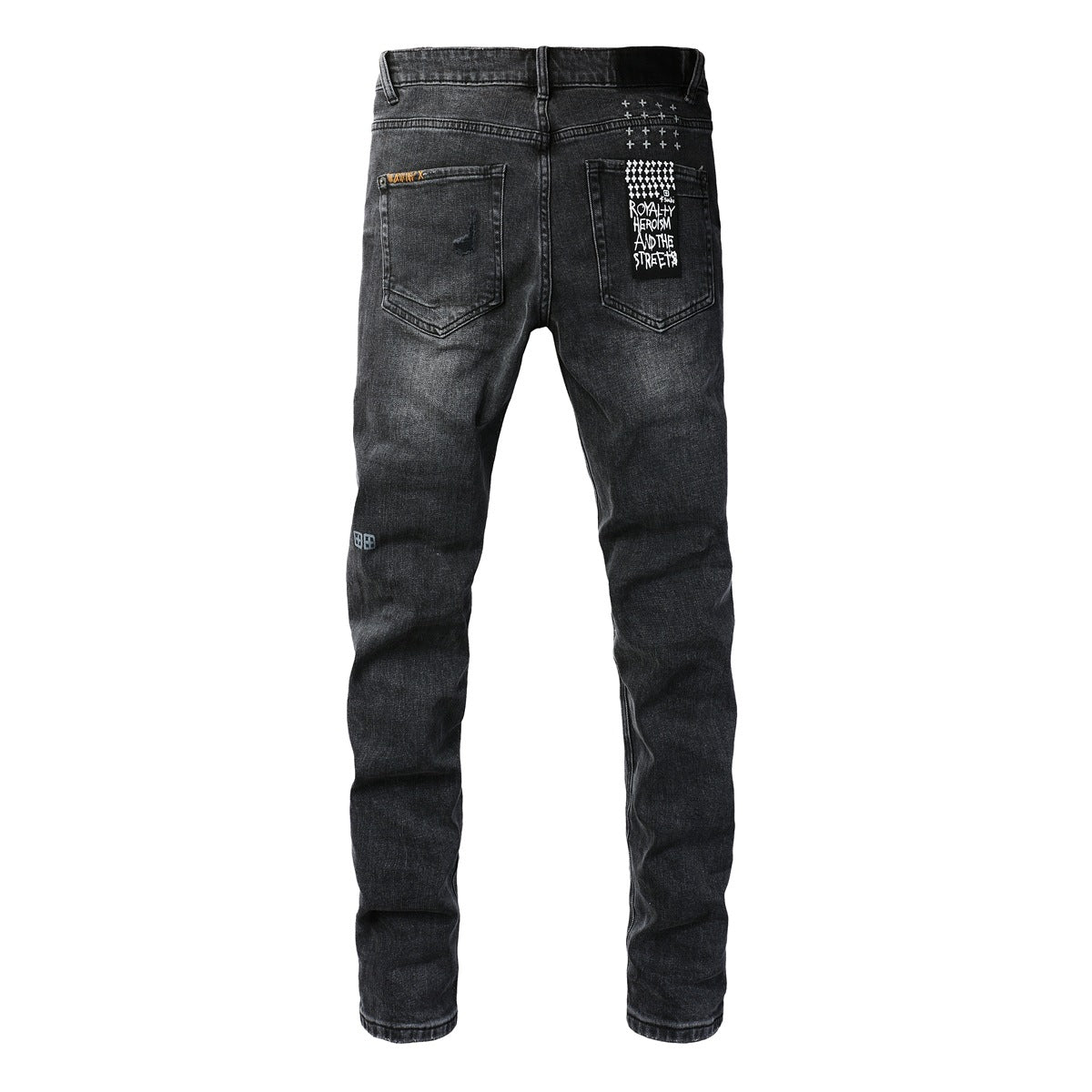 KSUBI Jeans Slim Fit Casual Stretch Ripped Jeans