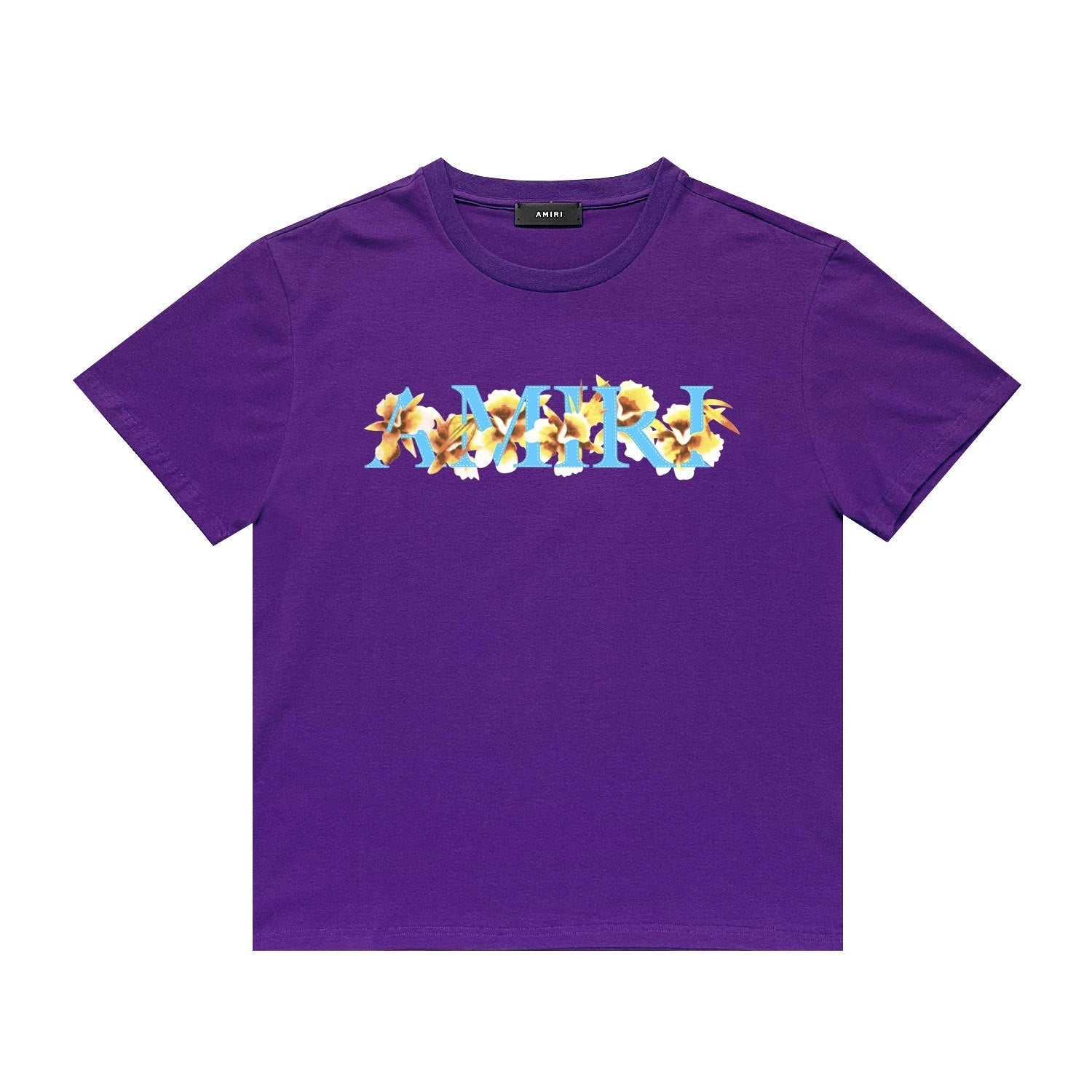 Amiri T Shirt Flower Print Casual Hip Hop Short Sleeve T-shirt