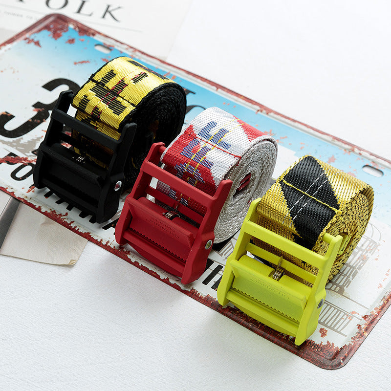 OW  Belts Canvas Belts Hip Hop Embroidery