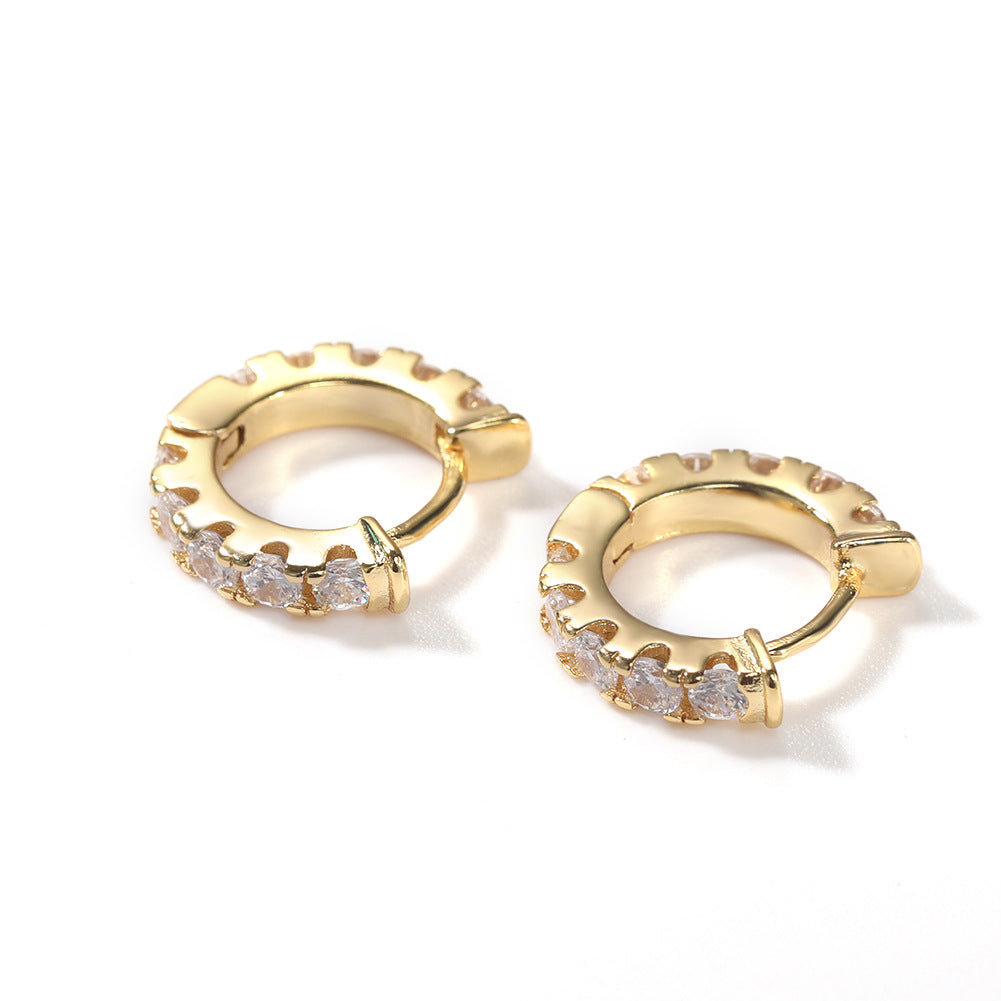 Earrings Zircon Earrings Spectrum rapper Spectrum