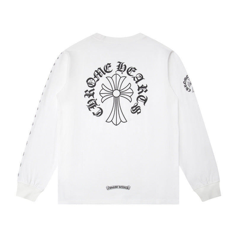 CHH  Heart Long Sleeve Shirt Unisex Fashion Loose Long Sleeve Shirt