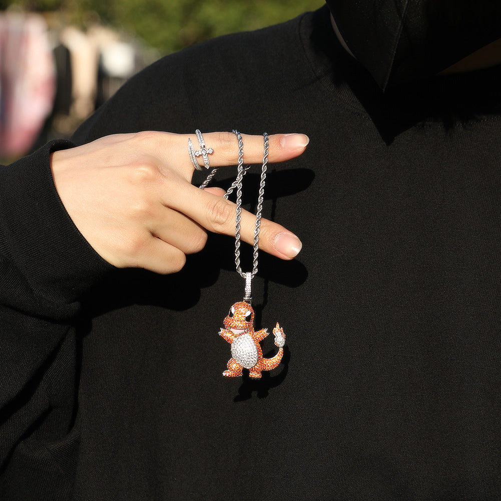 Jewelry Cartoon Dragon Pendant Copper Micro Zircon Animal Pok¨¦mon Spectrum
