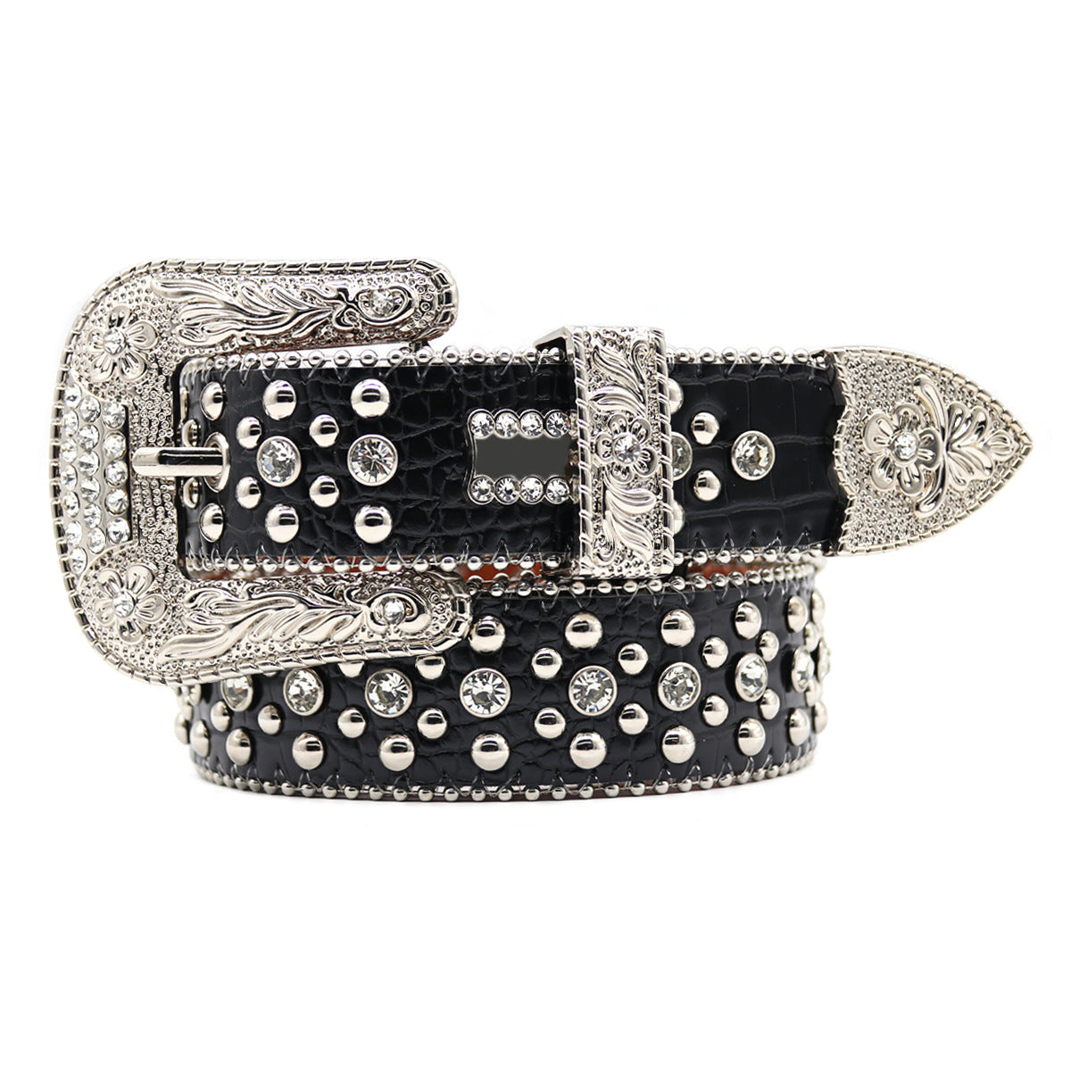 Hip-hop punk rhinestone belt punk rock