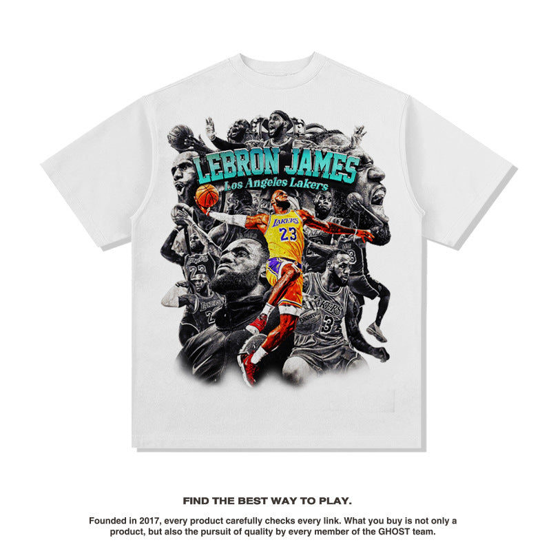 Nba T Shirt James Printed Short Sleeve T-shirt