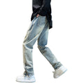 Men Jeans Ripped Jeans Summer Zipper Pants