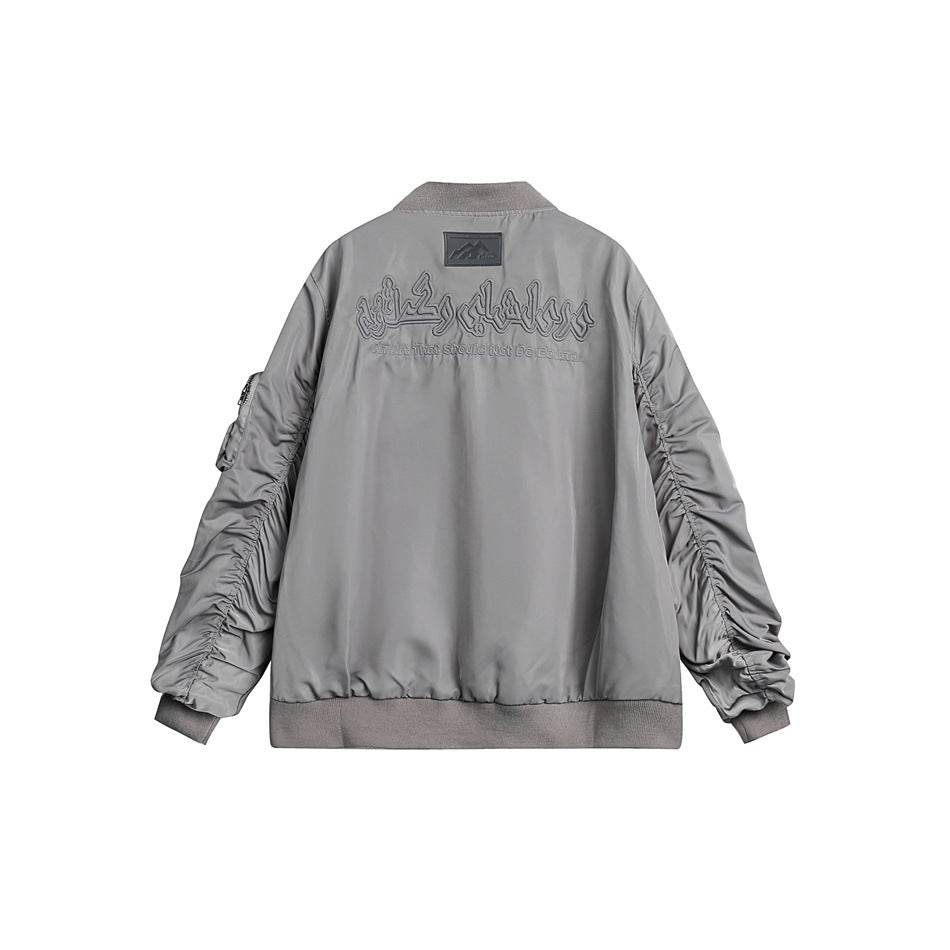 Unisex Jacket Vintage Flight Jacket Men's and Women's Loose Embroidered Jacket