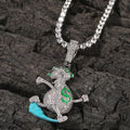 Jewelry Running Money Bag Pendant Copper Set Zircon Necklace Spectrum