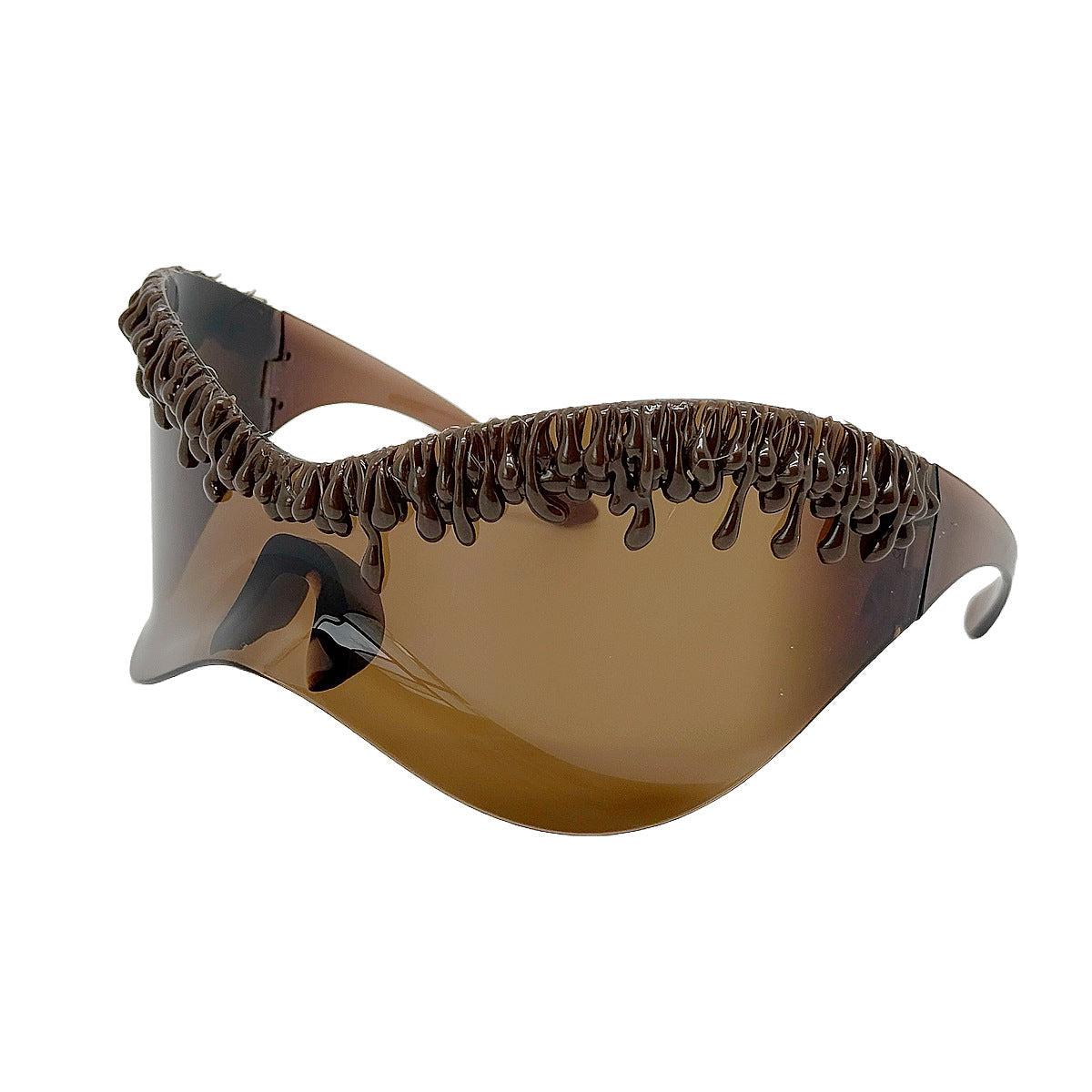 Trendy punk glasses: futuristic y2k integrated goggles - unique, niche design party sunglasses for men and women - bold and edgy eyewear