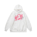 OW  hoodie Graffiti Alphabet Arrow Pattern Fleece Hood