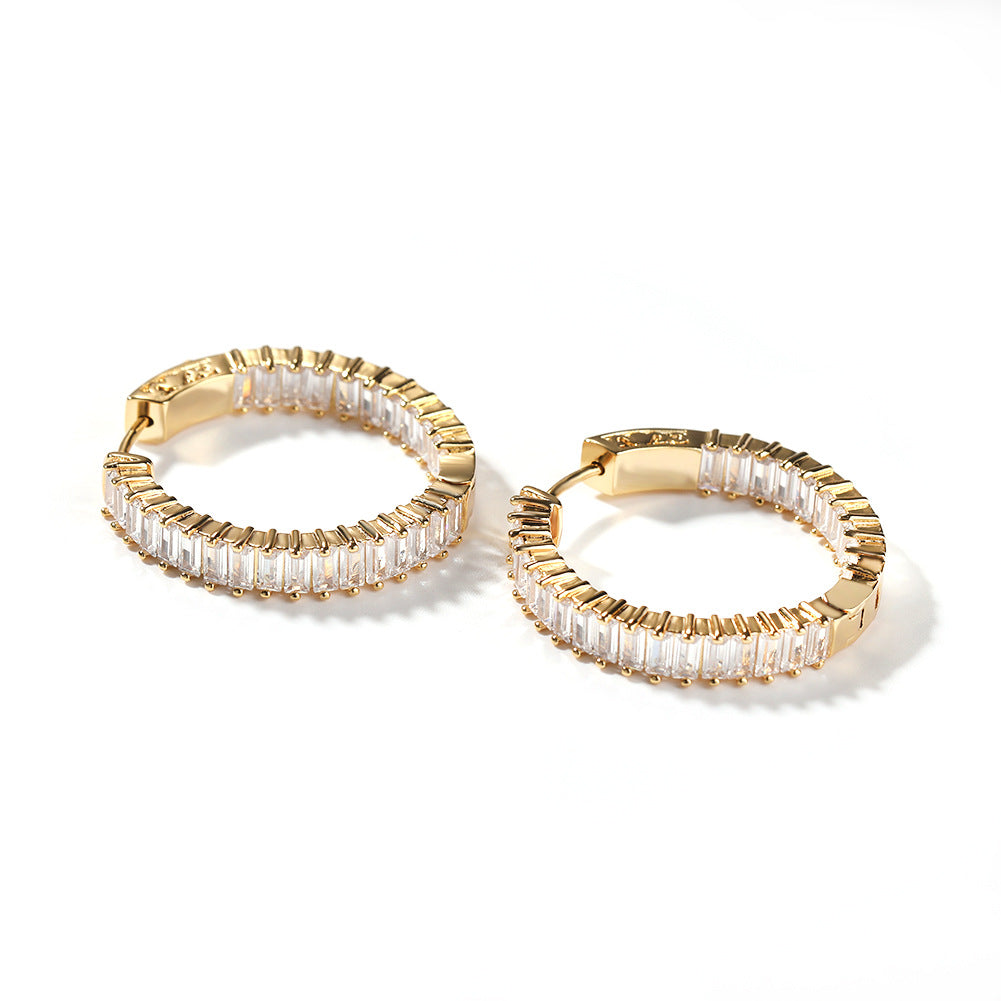 Earrings Zircon Round Earrings St. Valentine's Royalty