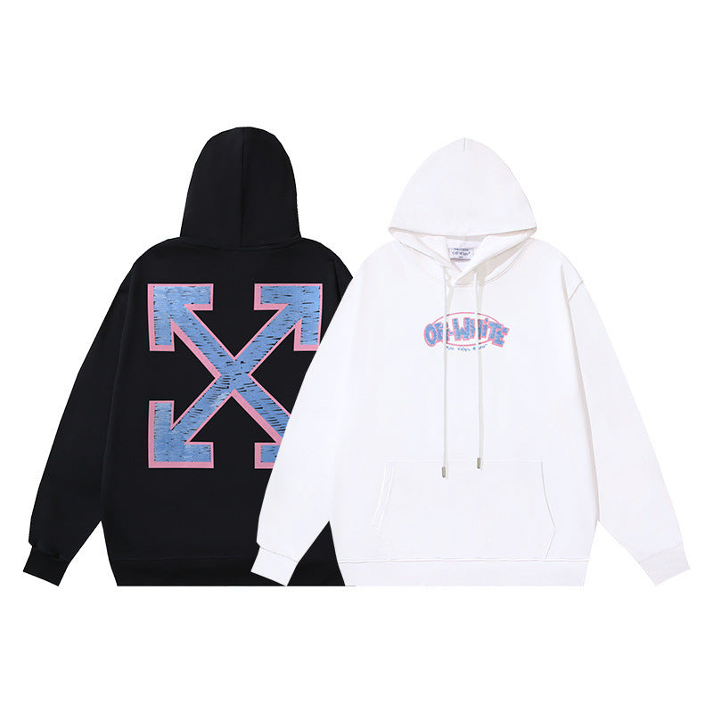 OW hoodie painting alphabet arrow print