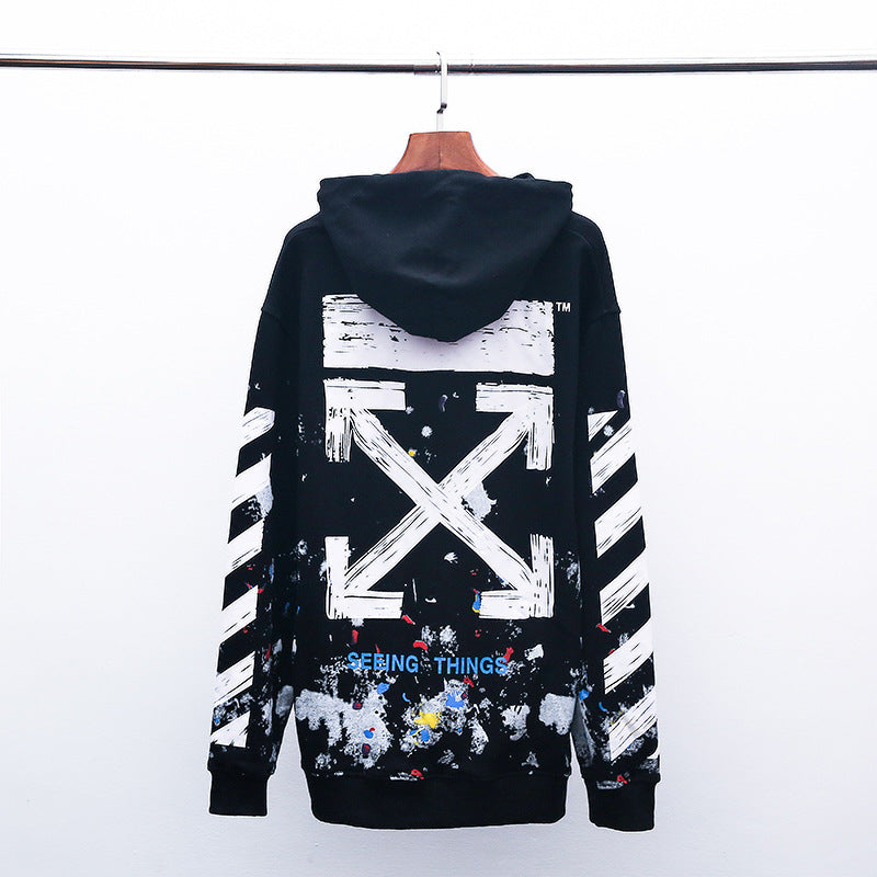 OW hoodie Fireworks Ink Graffiti Hooded