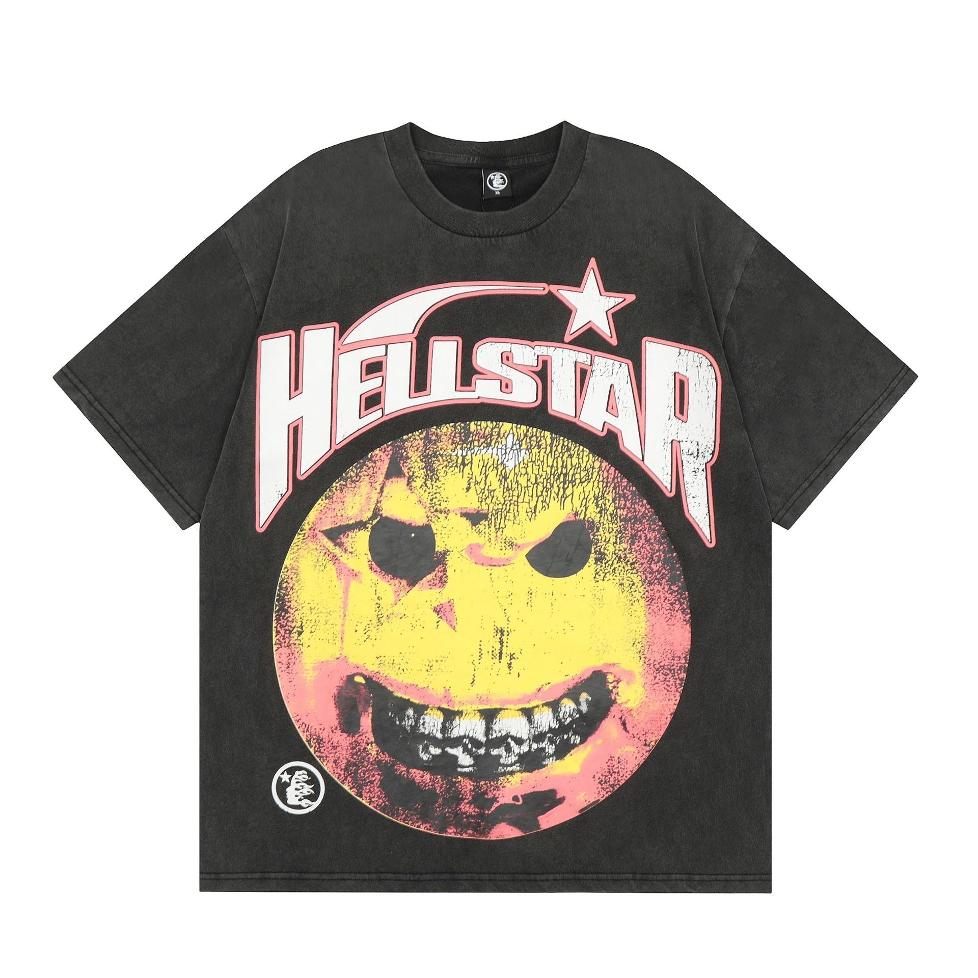 HS T Shirt Smiley Face Earth Distressed