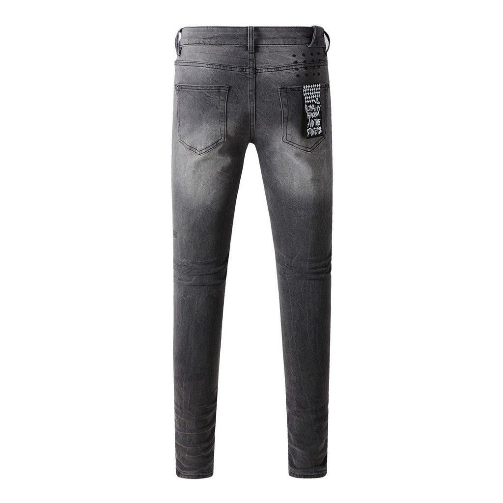 KSUBI Jeans Slim Fit Casual Ripped Jeans