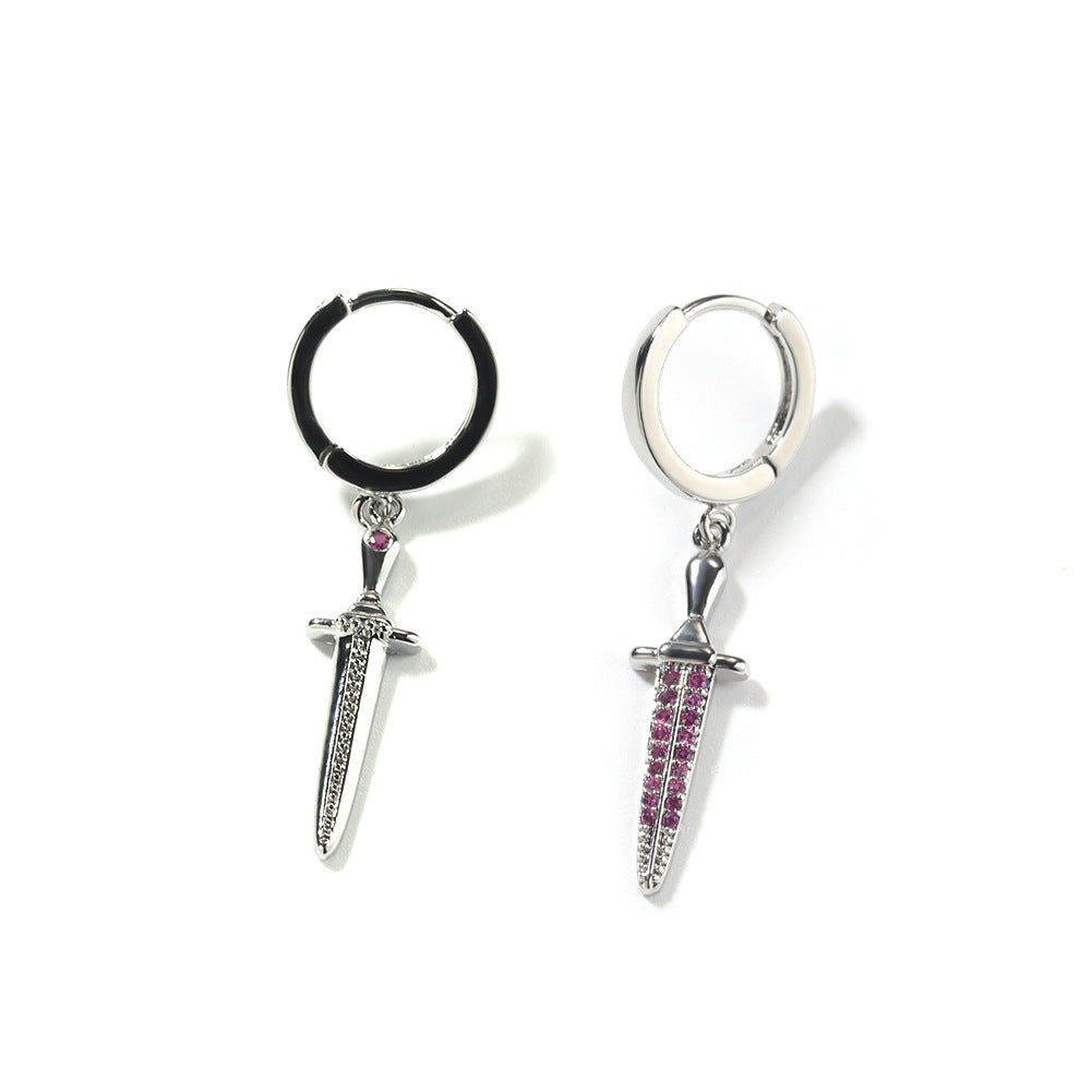 Earrings Zircon Sword Pendant Earrings Spectrum Armament